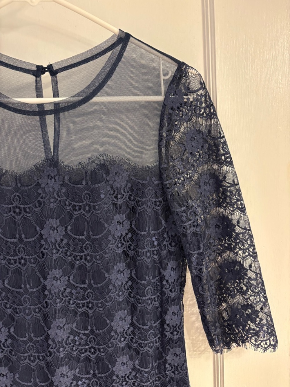 BCBG Paris Navy Blue Lace Dress